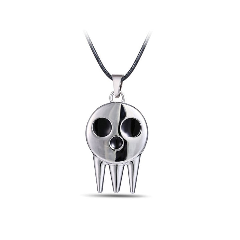 MANZHEN Ghost Specter Pendant Soul Eater Necklace Hallowmas Customizable (Silver) - Image 1